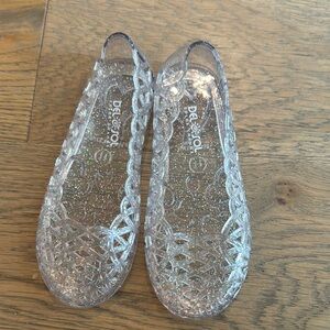 Kids Glitter Jelly Shoes - Clear